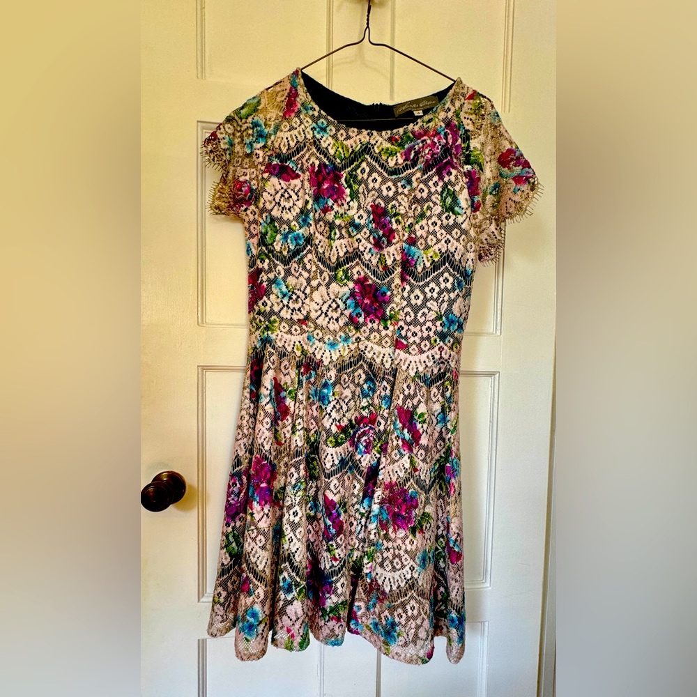 Unique multi colored lace dress